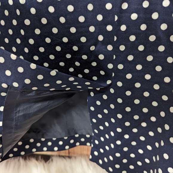 NWOT! Tahari ASL Sleeveless Sheath Navy Polka Dot Dress Size 8 - Picture 7 of 7